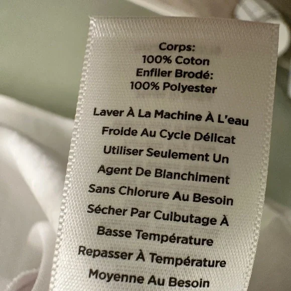 Talbots Eyelet Embroidery 3/4 Sleeve Top Size Medium White NWT! - Picture 10 of 11